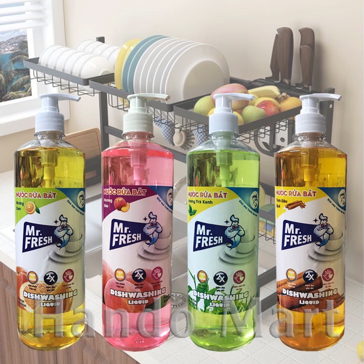 Nước rửa chén đậm đặc van nhấn Mr Fresh 800ml