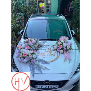 HOA XE CƯỚI TRẮNG HỒNG