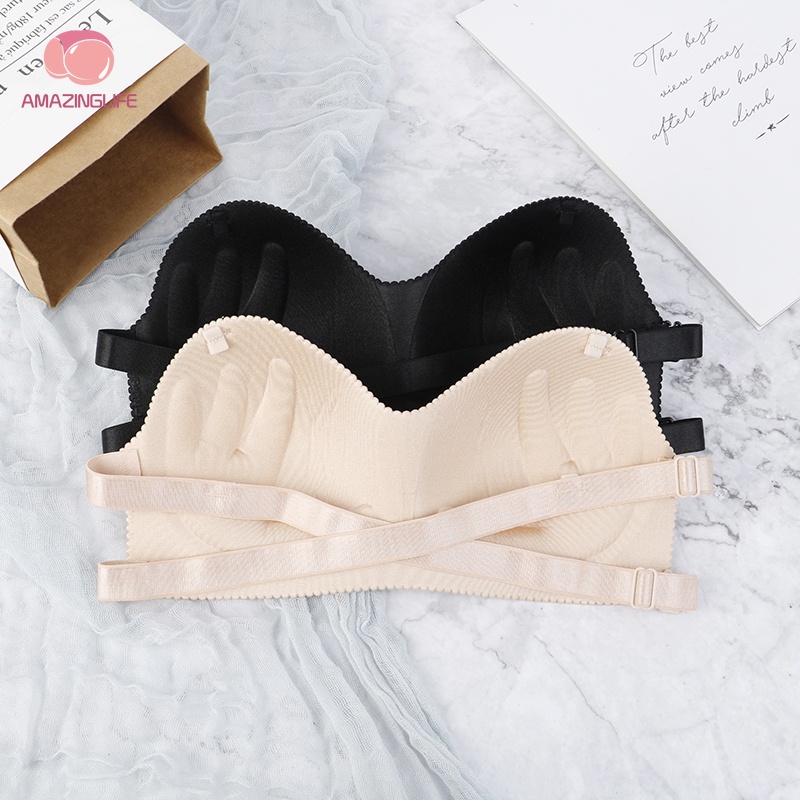 [Amazinglife] Áo Lót Không Dây Không Đường May / Áo Ngực Thoải Mái Thoáng Khí Dễ Phối Đồ Dành Cho Nữ