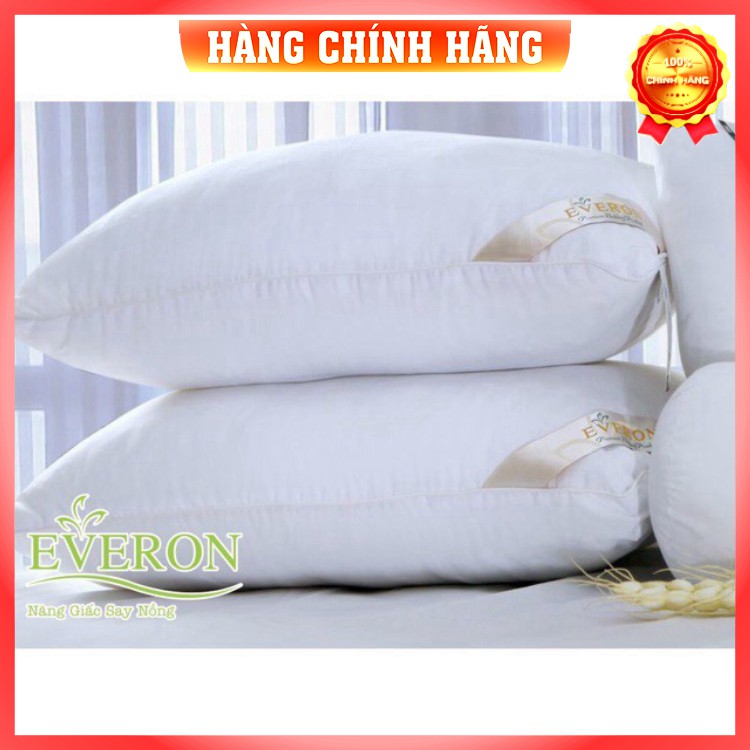 [SALE Chính Hãng] Set 2 ruột gối Everon 100% cotton, ruột bông êm ái, đàn hồi cao hàng