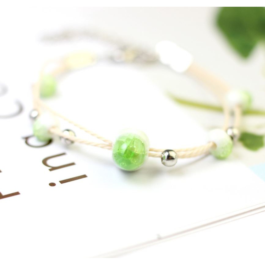 Vòng tay hạt gốm 3 sợi