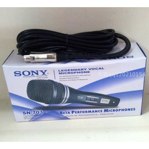 Micro karaoke có dây SN-703 cao cấp, lọc âm cực tốt, chống hú rít