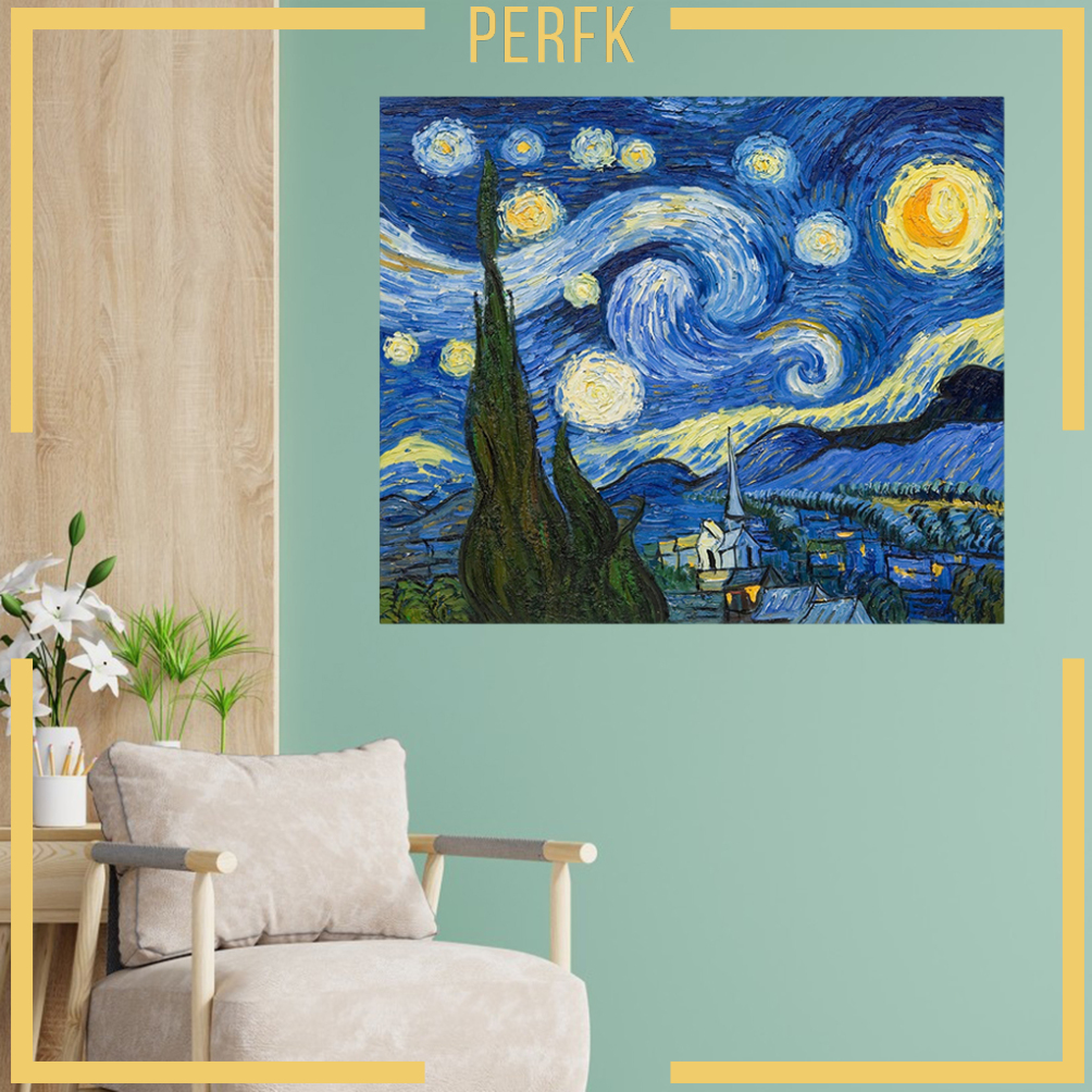 Bộ Tranh Đính Đá 5D Họa Tiết Tranh Van Gogh Độc Đáo Diy