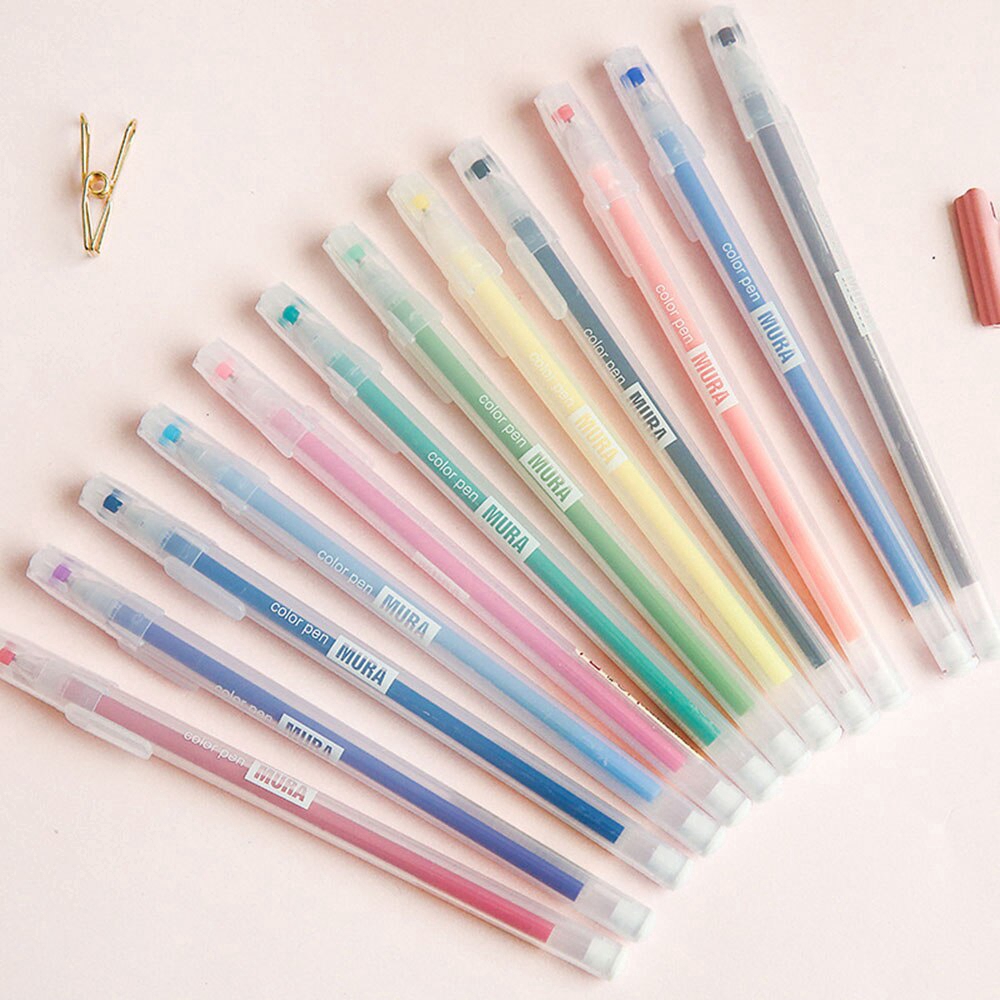 Bút Mực Gel 0.5mm 12 Màu Tùy Chọn