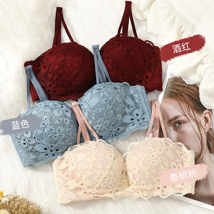 Áo Lót Ren Nâng Ngực Không Gọng Quyến Rũ Cho Nữ Cỡ 32-38ab