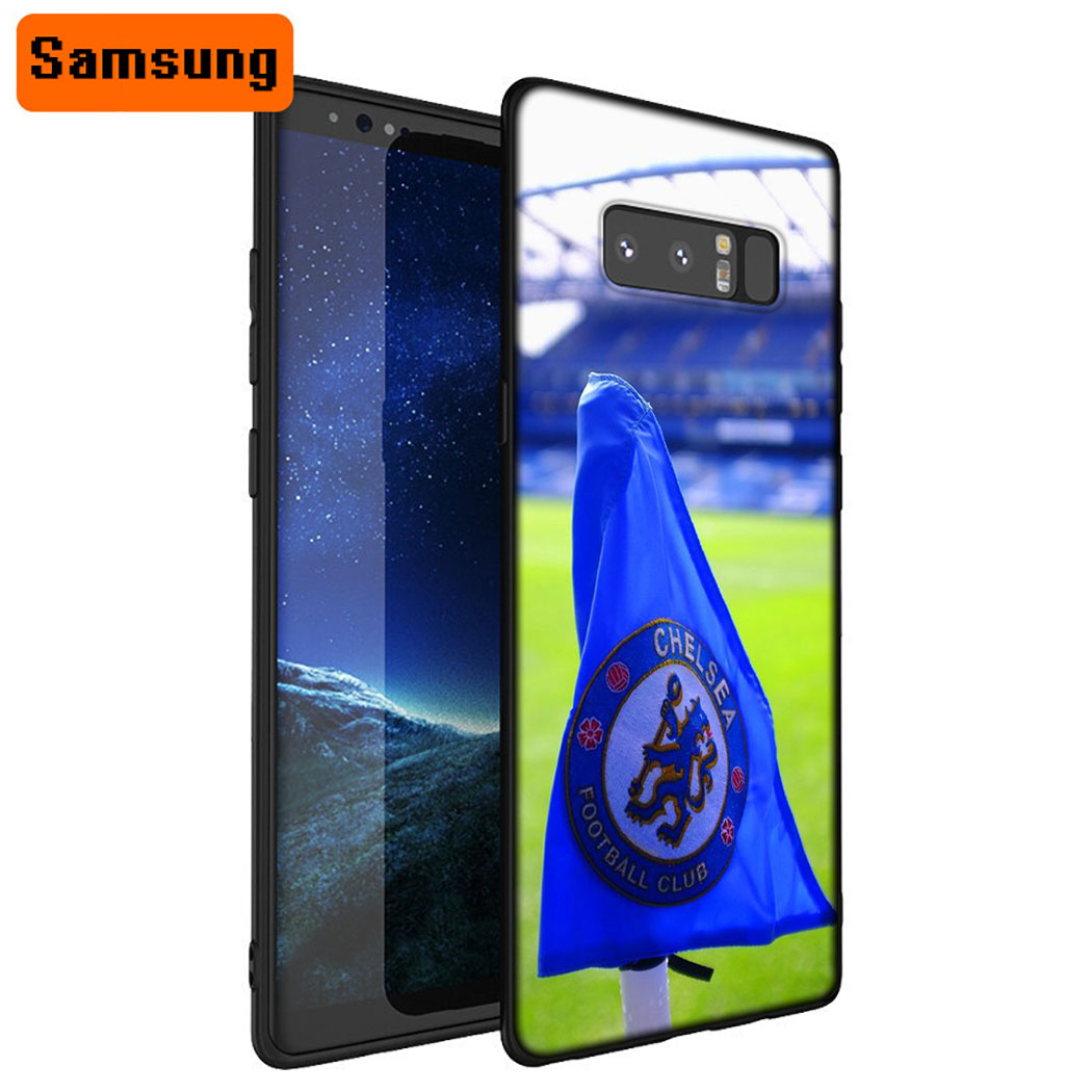 Ốp Điện Thoại Silicon Dẻo Viền Đen Họa Tiết Logo Đội Bóng Chelsea Cho Samsung A01 Eu A40 A40s A50 A50s A60 M40 A70 A70s Xc11