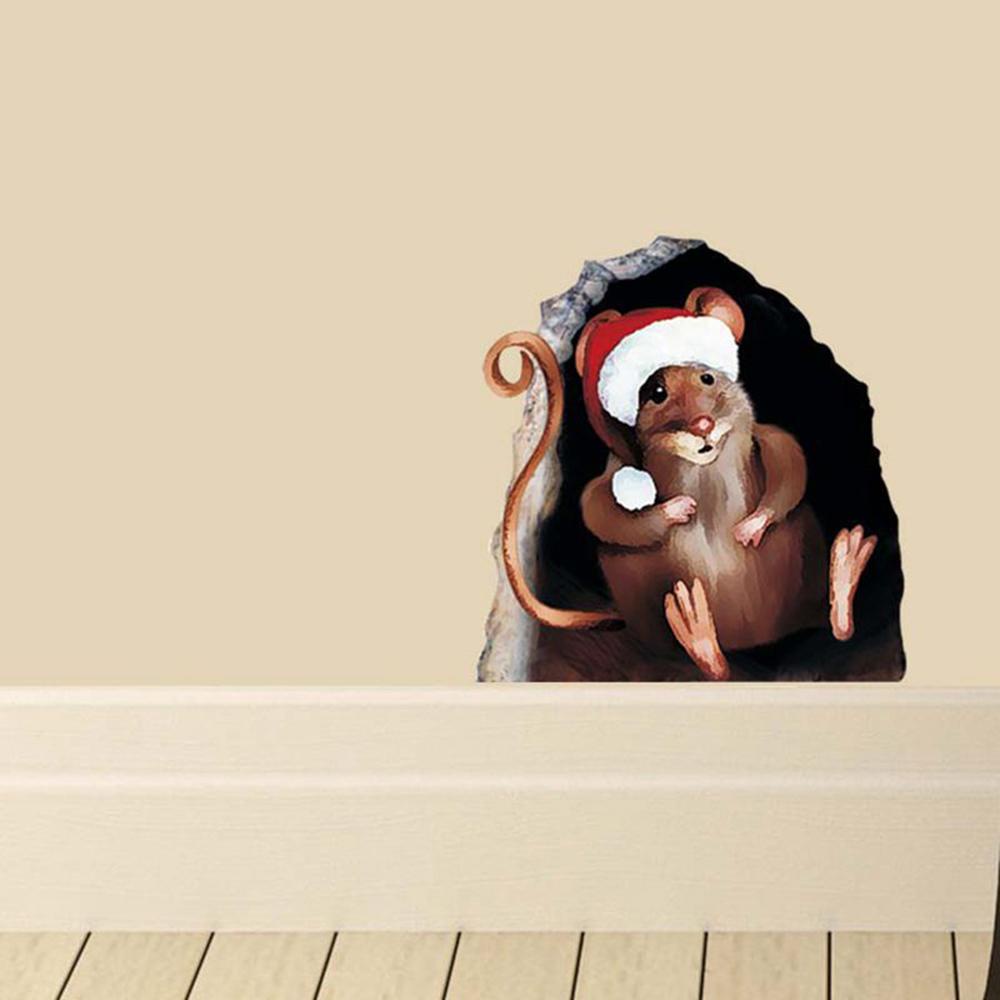 Sticker Lỗ Chuột 3D Dán Tường Trang Trí Nghệ Thuật Trong Nhà Và Ngoài Trời