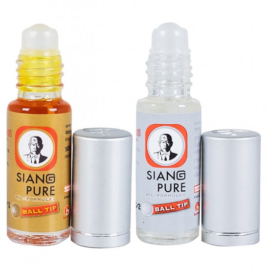 Dầu Gió Lăn Siang Pure Thái Lan Giảm Đau Nhức, Đau Khớp, Nôn Ói 3cc Ball Tip Oil