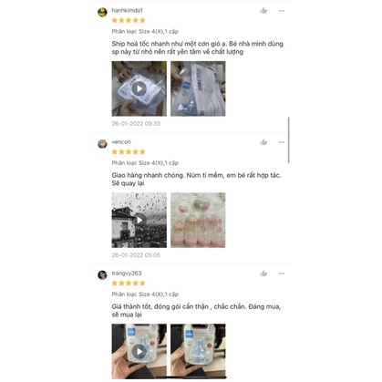 Núm ti thay thế bình sữa MAM size 3/4