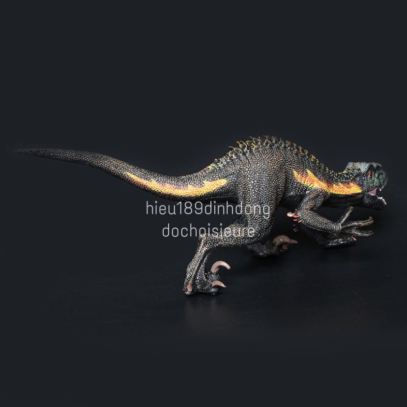 Mô hình khủng long Velociraptor đen cỡ lớn Nhựa đặc chắc tay