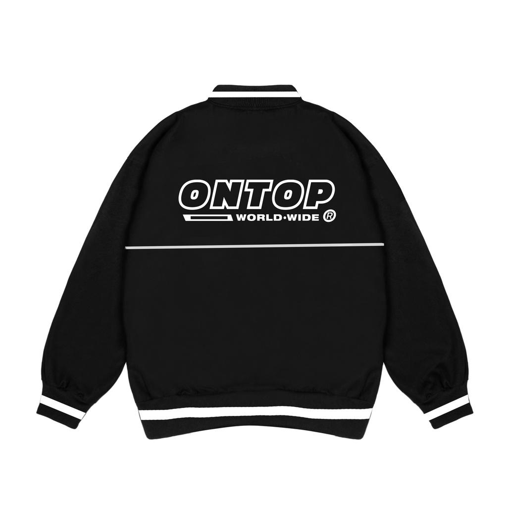 Áo khoác nam bomber nhung tăm Track Bomber Jacket local brand ONTOP OT16-AK̀5