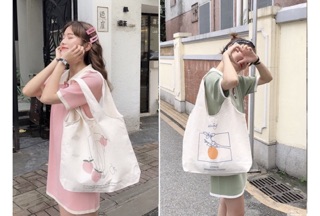 Tote cam đào Ulzzang