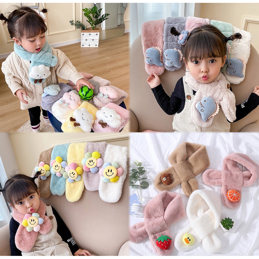 Khăn quàng cổ cho bé mùa đông nhiều hình dễ thương