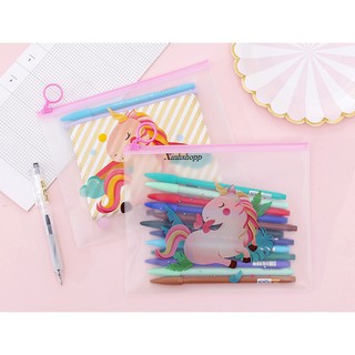 Ví Zip Unicorn Hồng