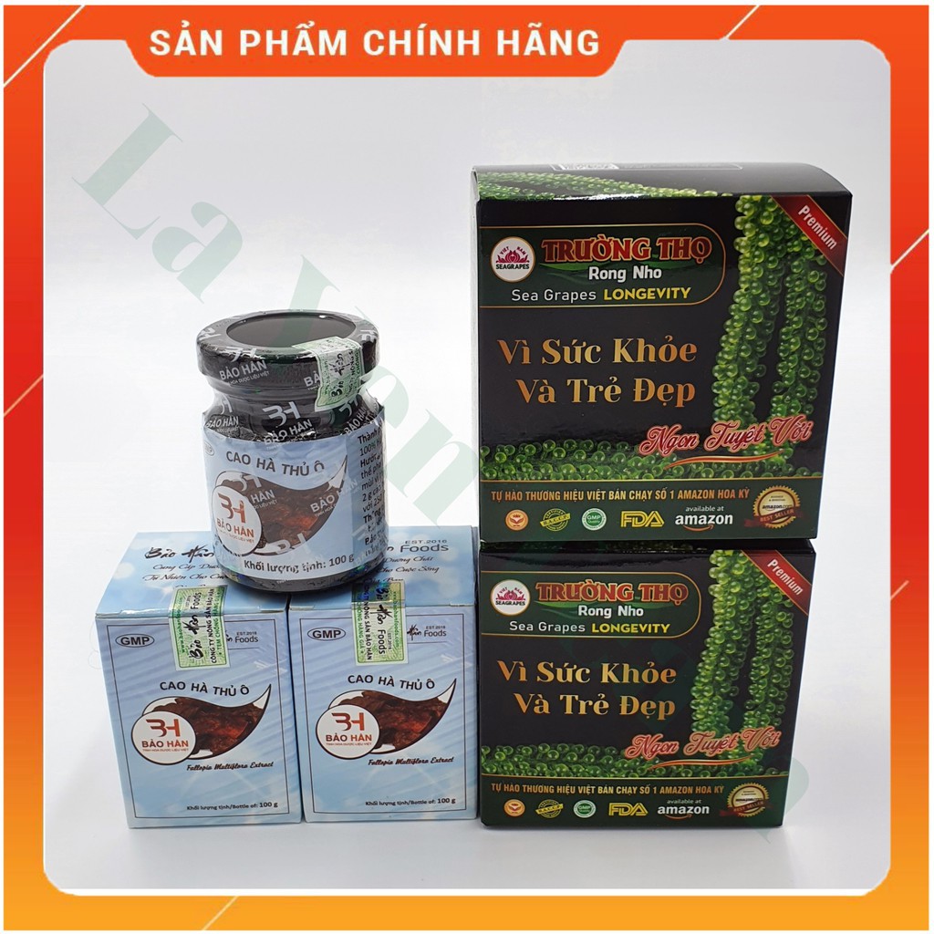 SIÊU GIẢM GIÁ [CHÍNH HÃNG] Cao Hà Thủ Ô Bảo Hân ⚡️𝐅𝐑𝐄𝐄 𝐒𝐇𝐈𝐏⚡️ Liệu Trình 2 Lọ 100g Xanh Tóc Đỏ Da Cùng La Yến Te