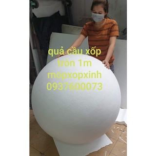 Bóng xốp tròn size lớn 60cm, 70cm, 80cm, 90cm dùng làm người tuyết, quả châu lớn, trang trí cửa hàng.