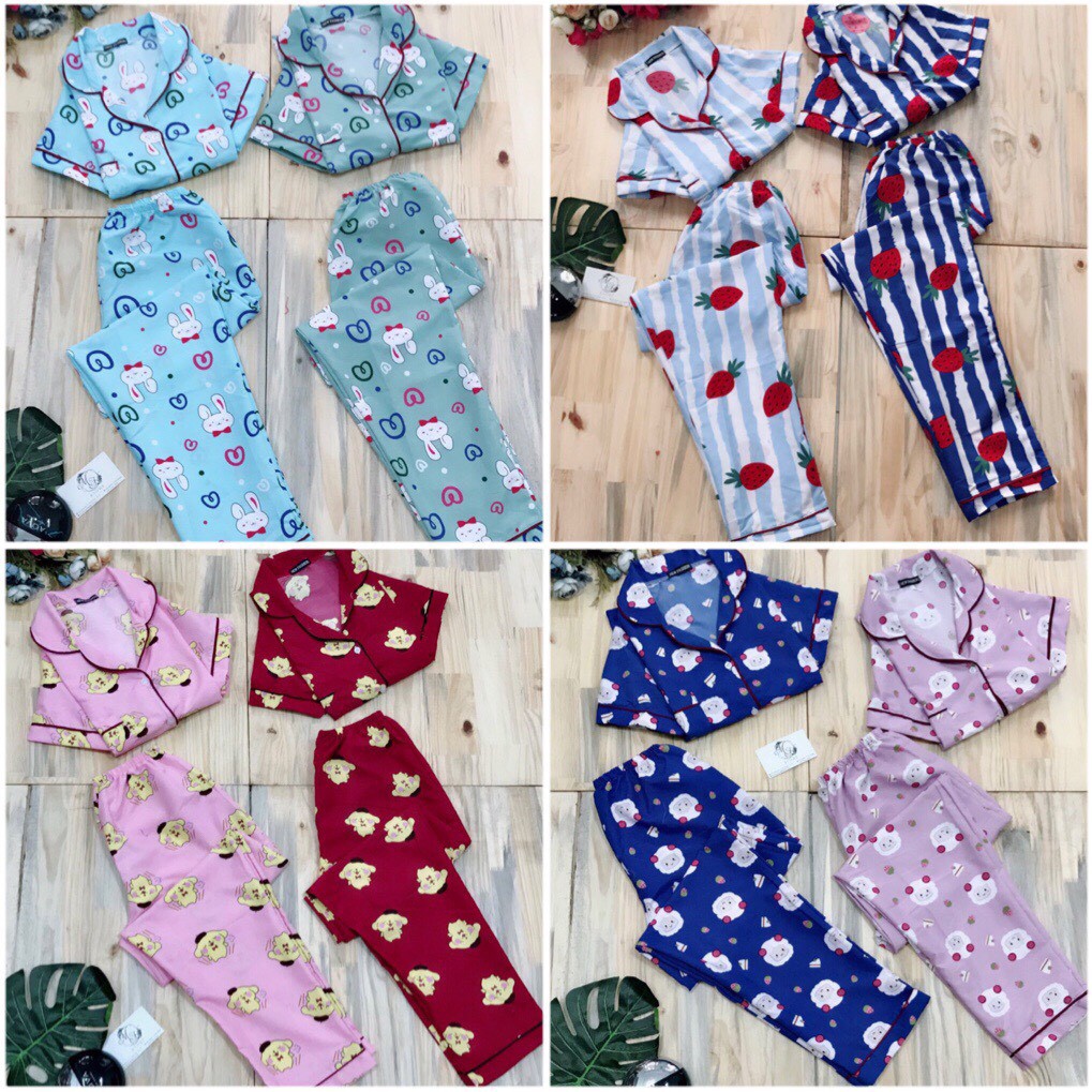 (40-57kg, HỎA TỐC TP.HCM) Đồ bộ TNQD kate pijama. drap gối codipa