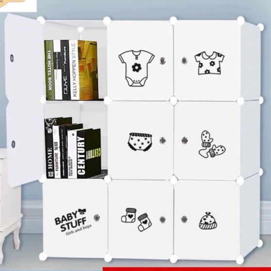 FREESHIP 99K TOÀN QUỐC_MẪU BÁN CHẠY NHẤT- TỦ NHỰA QUẦN ÁO LẮP GHÉP 9 Ô SIZE SÂU 47cm. Tặng kèm 1 treo đồ.