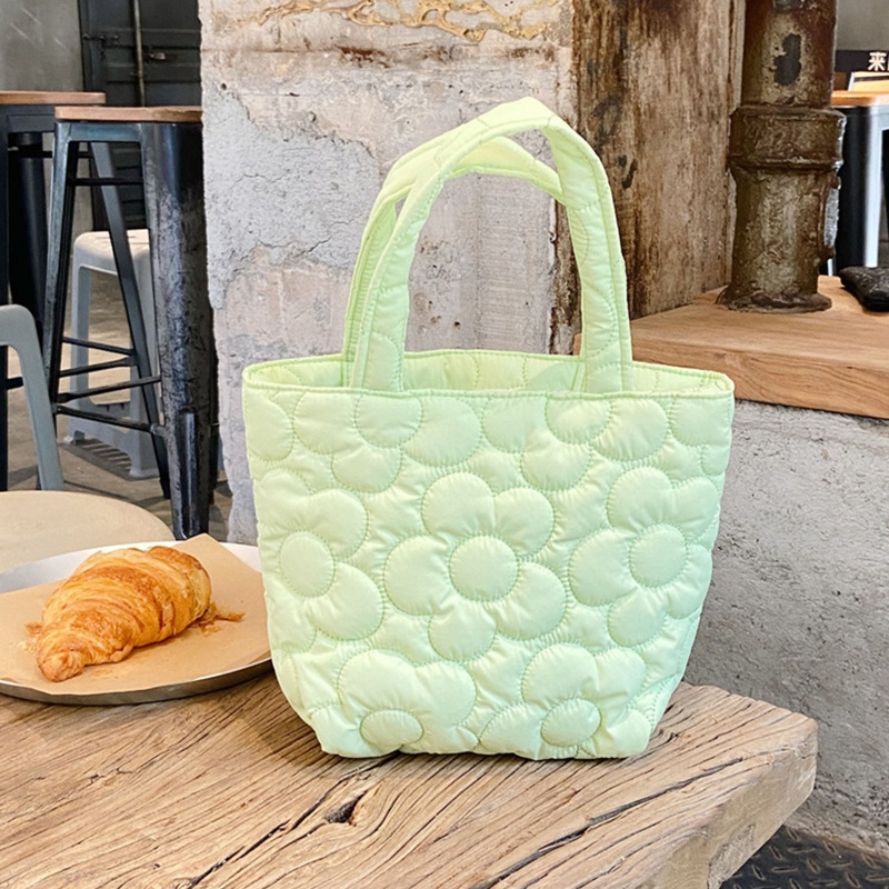 Túi Đeo Chéo Mua Sắm Mùa Đông Bằng Nylon Chần Bông Hoa