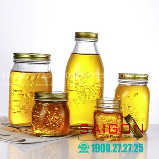 Hũ Thủy Tinh Mason Nắp Vặn Nhôm 1000ml | 500ml | 300ml