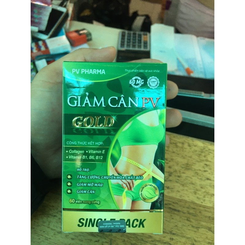 Giảm cân PV gold phúc vinh tinh chất từ trà xanh thiên nhiên lọ 60 viên