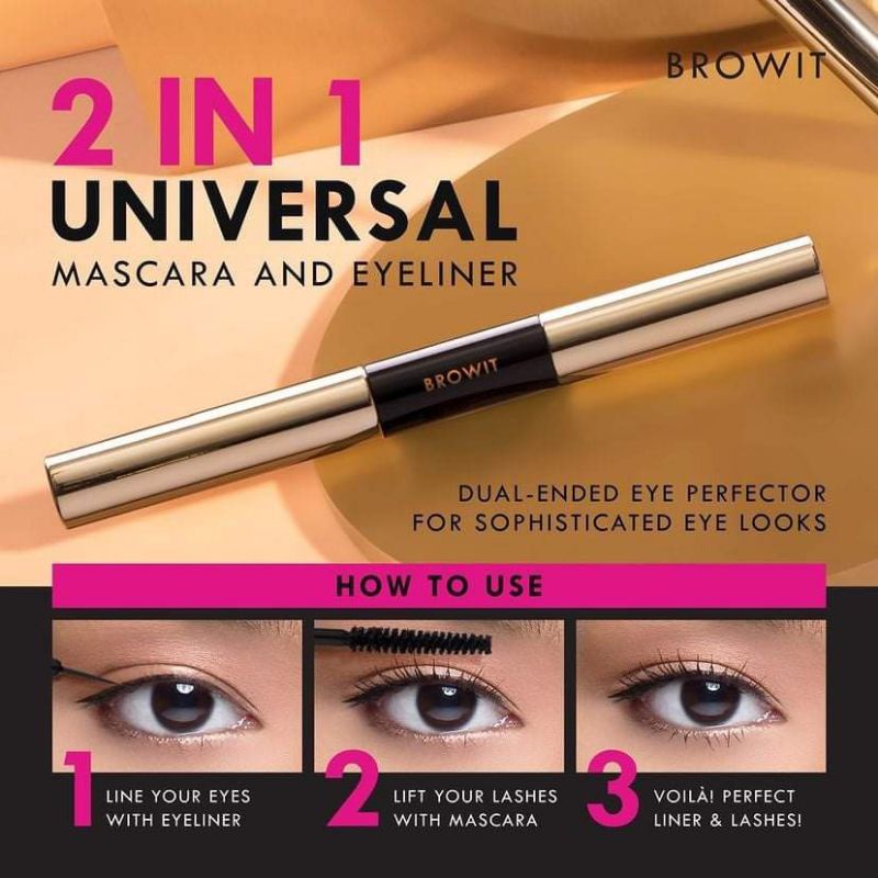 Chuốt mi Mascara Browit Nongchat 2in1 Thái Lan