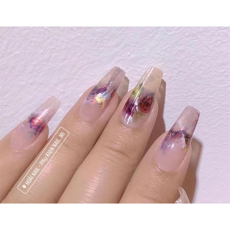 Set màu vẽ khô nhũ cao cấp- phụ kiện nail