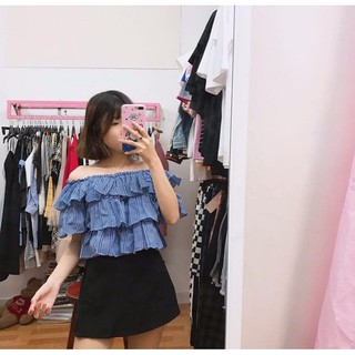Áo trễ vai 3 tầng 3 màu