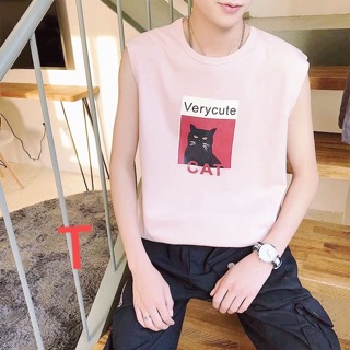 Áo tanktop mèo cat - TR