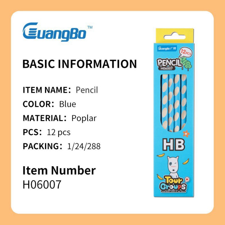 Bút chì định vị tay cầm Tourgroups HB Guangbo H06007