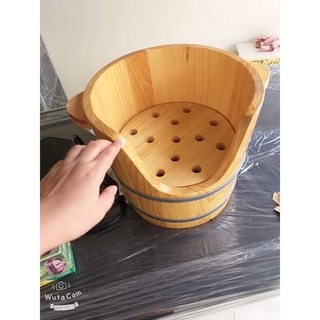 Chậu gỗ xông đầu- dùng trong gội đầu dưỡng sinh