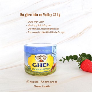 Bơ ghee hữu cơ Valley 212g