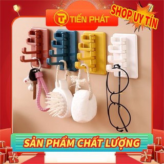 Móc dán tường - móc dán tường xoay 4 chấu treo đồ dán tường đa năng