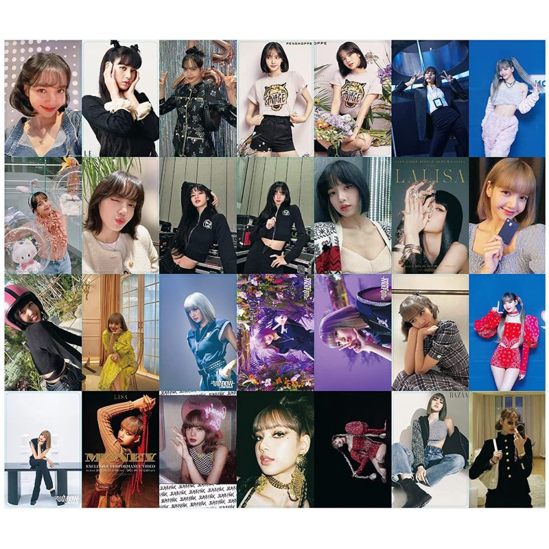 Set 55 Thẻ Ảnh In Hình Nhóm Nhạc Kpop Lalisa