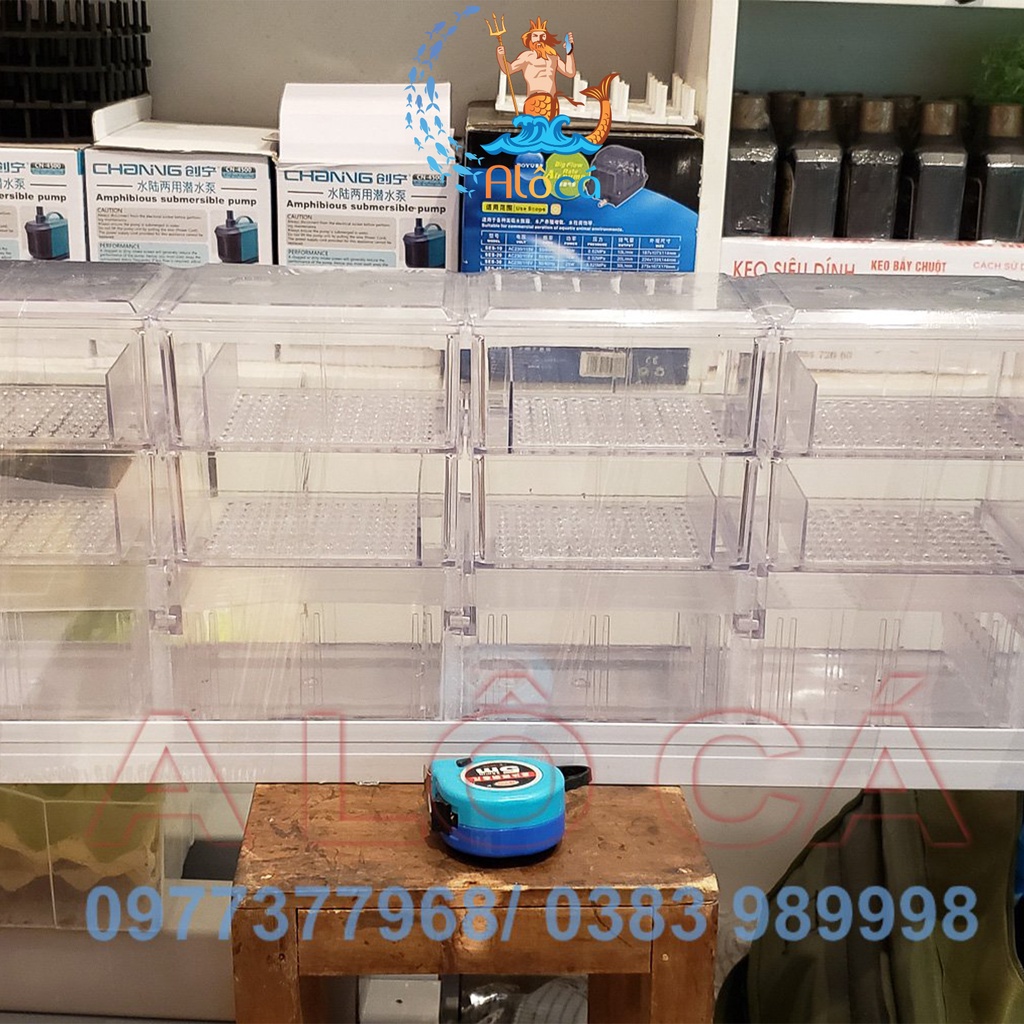 Lọc dàn mưa Mica 3 tầng - 4 dãy 75cm, 5 dãy 90cm, 6 dãy 100cm cho bể cá cảnh