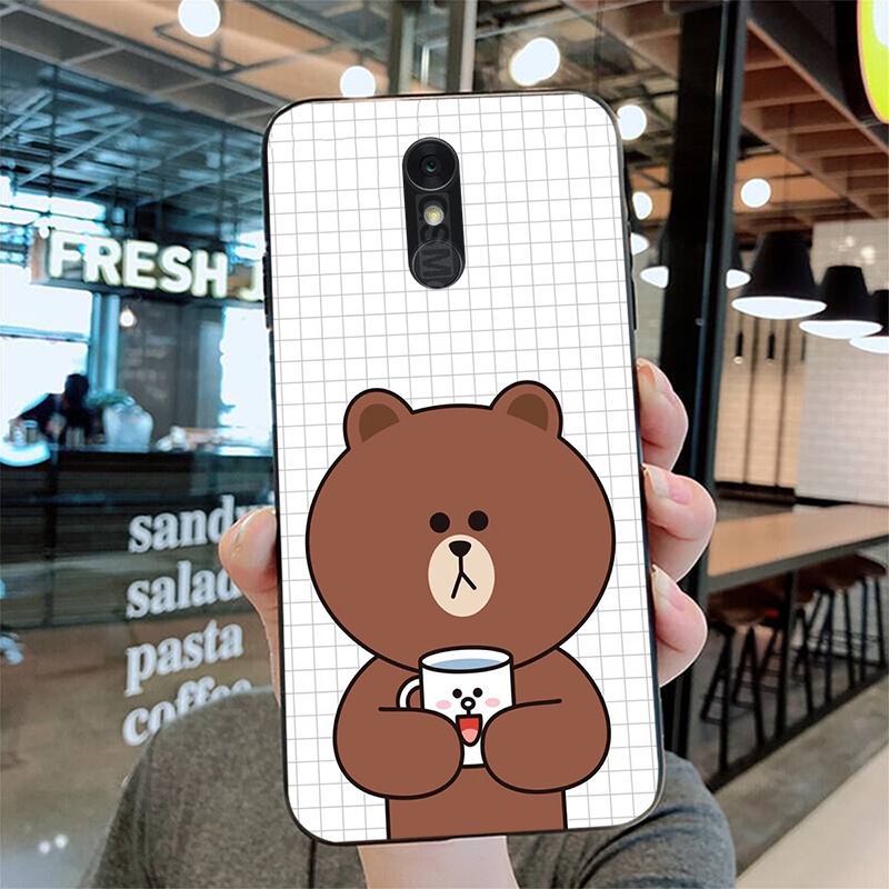 Ốp lưng Bằng Silicone TPU In Hình Gấu Cho LG Q7/Q8 2017 2018/Q9 2018/ LG Q7 Plus