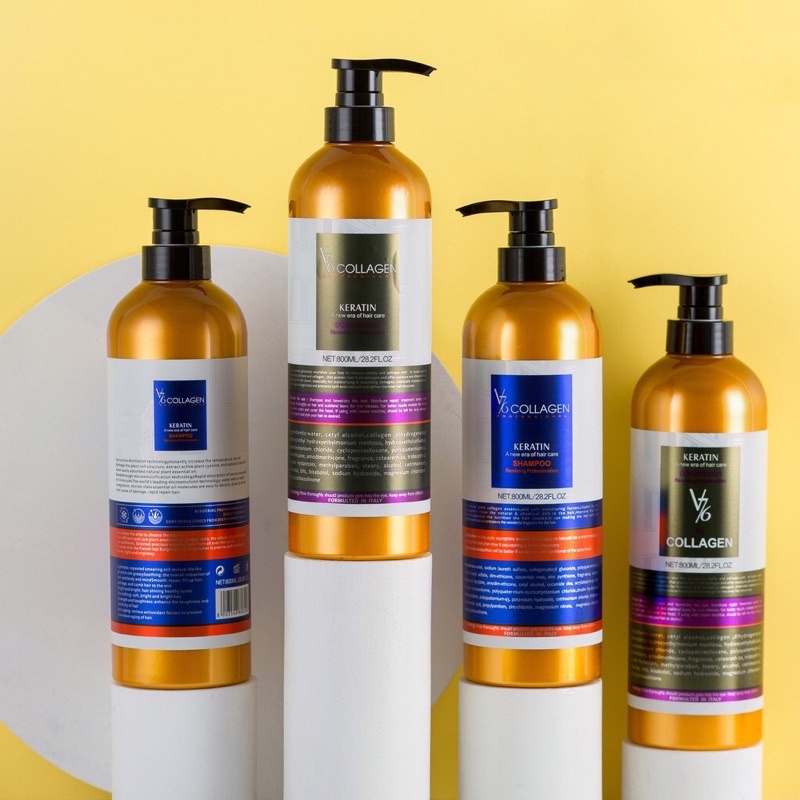 Dầu gội - xả Keratin V76 Collagen 800ml