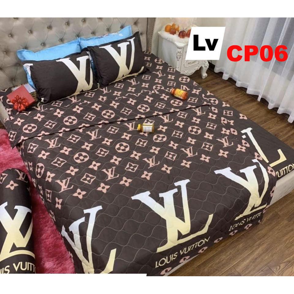 Bộ ga gối, vỏ gối ôm cotton poly 4 món CP06 hàng loại 1 đẹp sắc nét