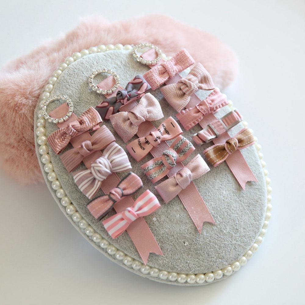 Kẹp Tóc Nơ Ruy Băng Màu Ngà Dễ Thương Cho Bé Gái