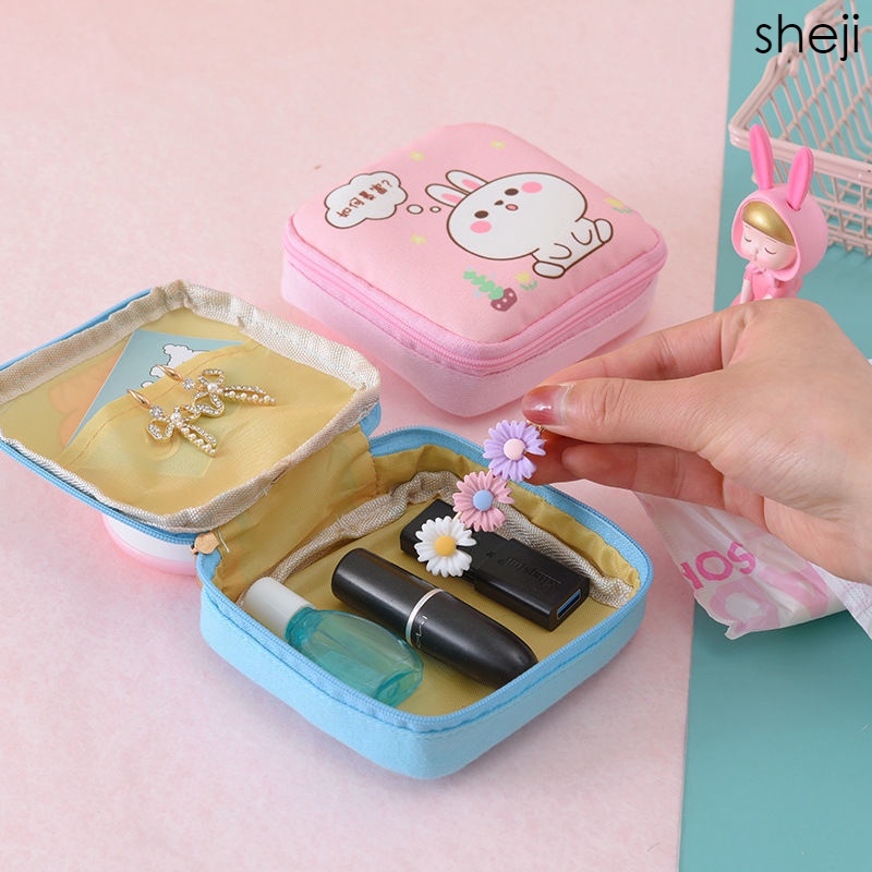 Túi đựng băng vệ sinh cá nhân họa tiết hoạt hình xinh xắn tiện lợi