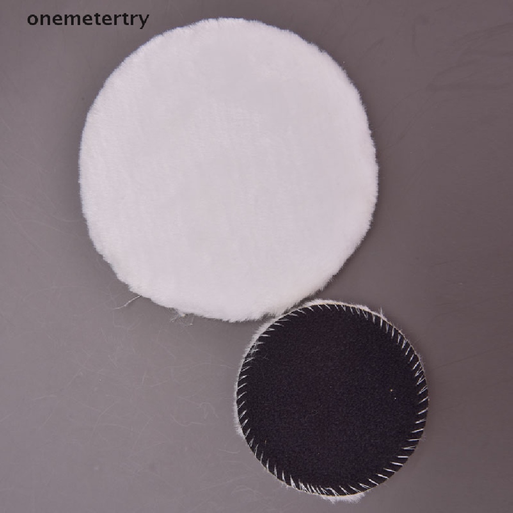 Bộ 5 Đĩa Đánh Bóng Xe Hơi Bằng Len Mềm Mại Màu Trắng Tiện Dụng