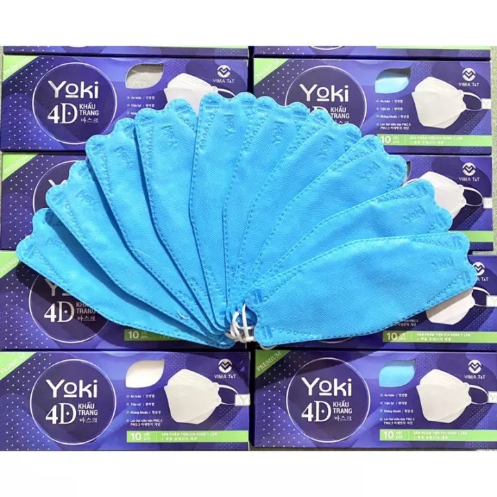 ✅ [HÀN QUỐC] Khẩu trang 4D- Yuki / Yoki Premium (Hộp 10 Cái), Chuẩn KF94 - VT0817