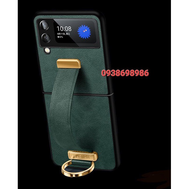 Ốp lưng SULADA da Samsung Z Fold 2 , Z Fold 3 5G 2 , Z FLIP 3 5G kèm đai lưng 2 mảnh bảo vệ máy màu