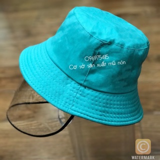 Mũ, nón vải trẻ em có lớp kính trong suốt tránh giọt bắn, chắn lây dịch, khói bụi