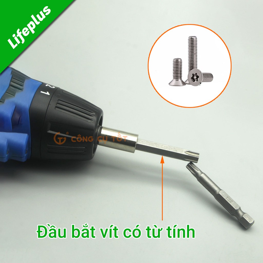 Bộ 12 đầu bắt vít hình sao chuôi lục 50 mm T5 - T40