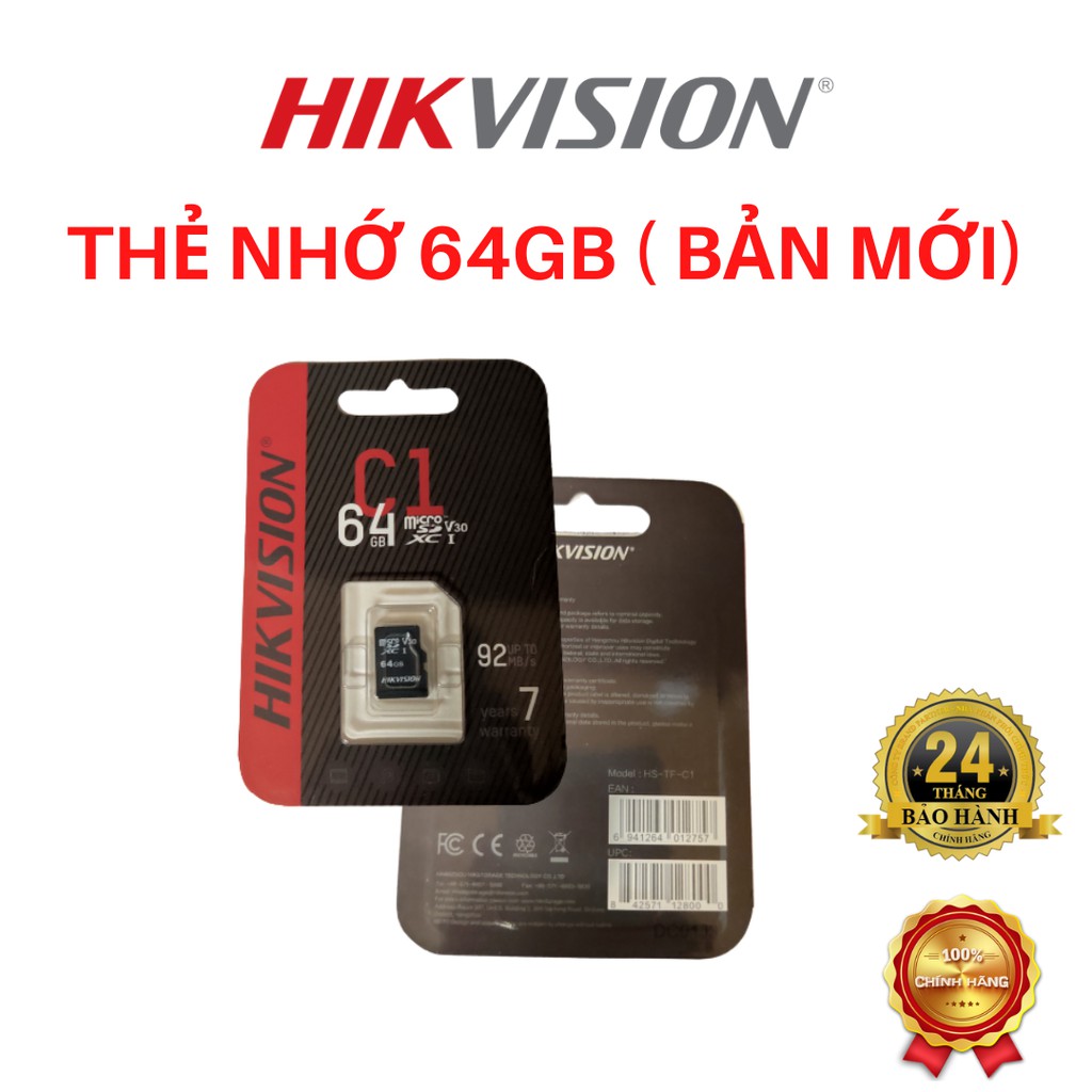 [ SẢN PHẨM BÁN CHẠY ] THẺ NHỚ 64GB HIKVISION