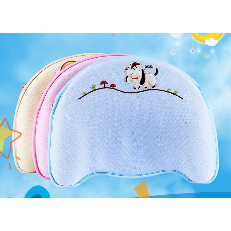 Gối cao su non chống méo, bẹt đầu cho bé sơ sinh hãng Baby moov