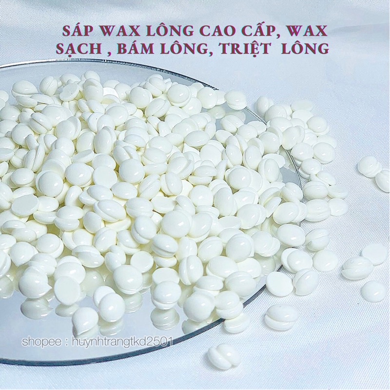 Sáp wax lông Hard wax bean triệt lông gói 100gam sáp, sáp wax bám lông siêu tốt ít nóng