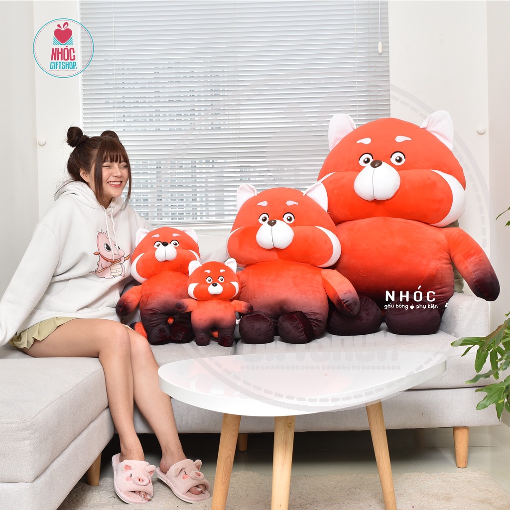 Thú bông Gấu đỏ biến hình Turning Red lông mịn đứng - QUAO