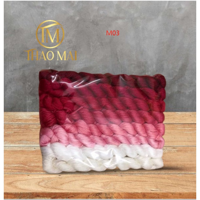 M03- Chỉ thêu Tay (chỉ thêu cotton - Chỉ Thô) sét 350m